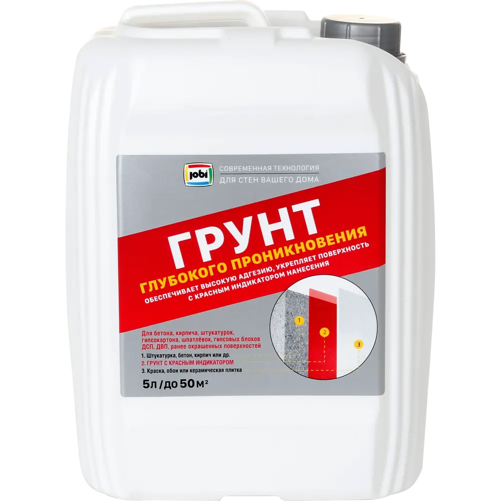Грунтовка универсальная Jobi с индикатором 5 л STLM-2146690