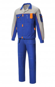 65244 Костюм "Профессионал-2" василек-светло-серый  Летняя спецодежда  размер 48-50/194-200