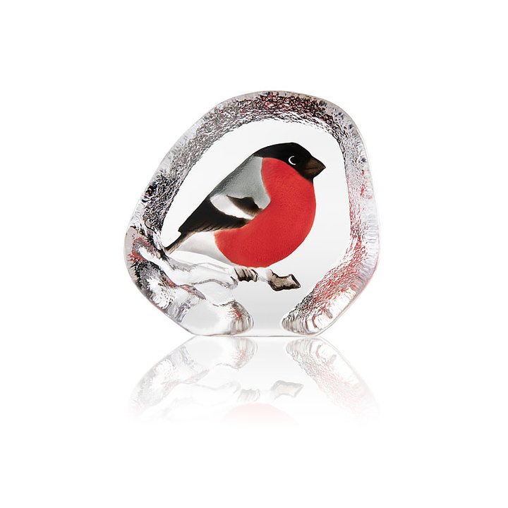34281 Скульптура "Снегирь", красная/чёрная/серая, 105/100 мм. Maleras 