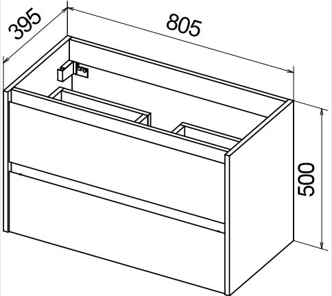 Мебель для ванной комнаты BelBagno KRAFT 39-800 Rovere Tabacco  - Вид №2