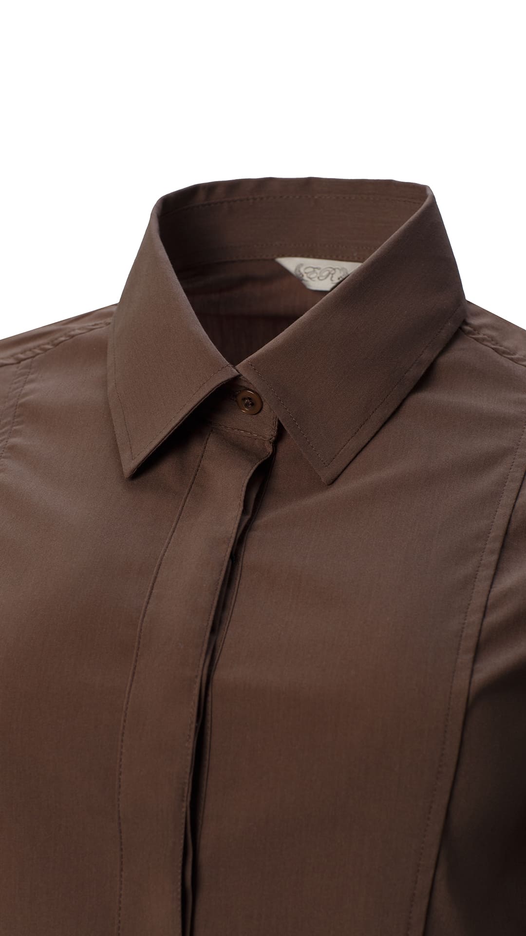 62513 Рубашка женская  chocolate El-Risto  Корпоративная одежда  размер 48 (XL)  - Вид №2