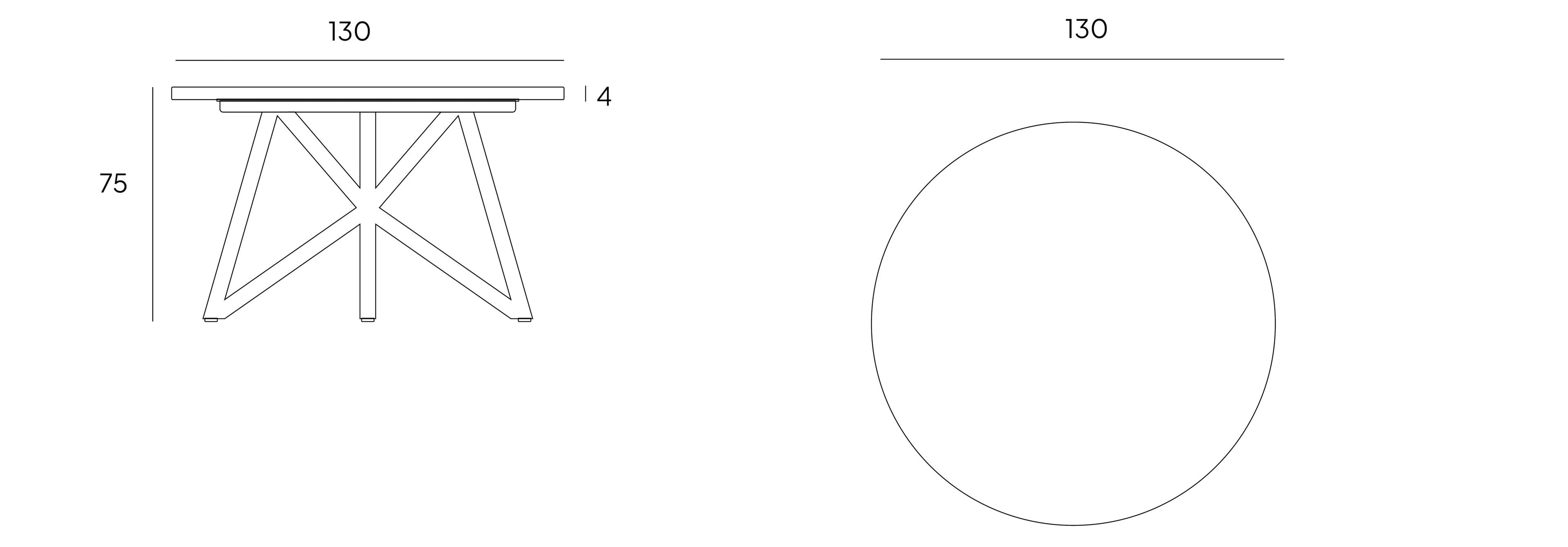 Каррарский мраморный круглый садовый стол VELTHA® Uni ARCH-00043997 - Вид №4