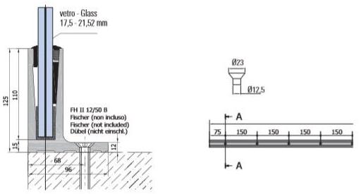 Metalglas Bonomi Балюстрада с креплением к полу sun-id-1345378 - Вид №1