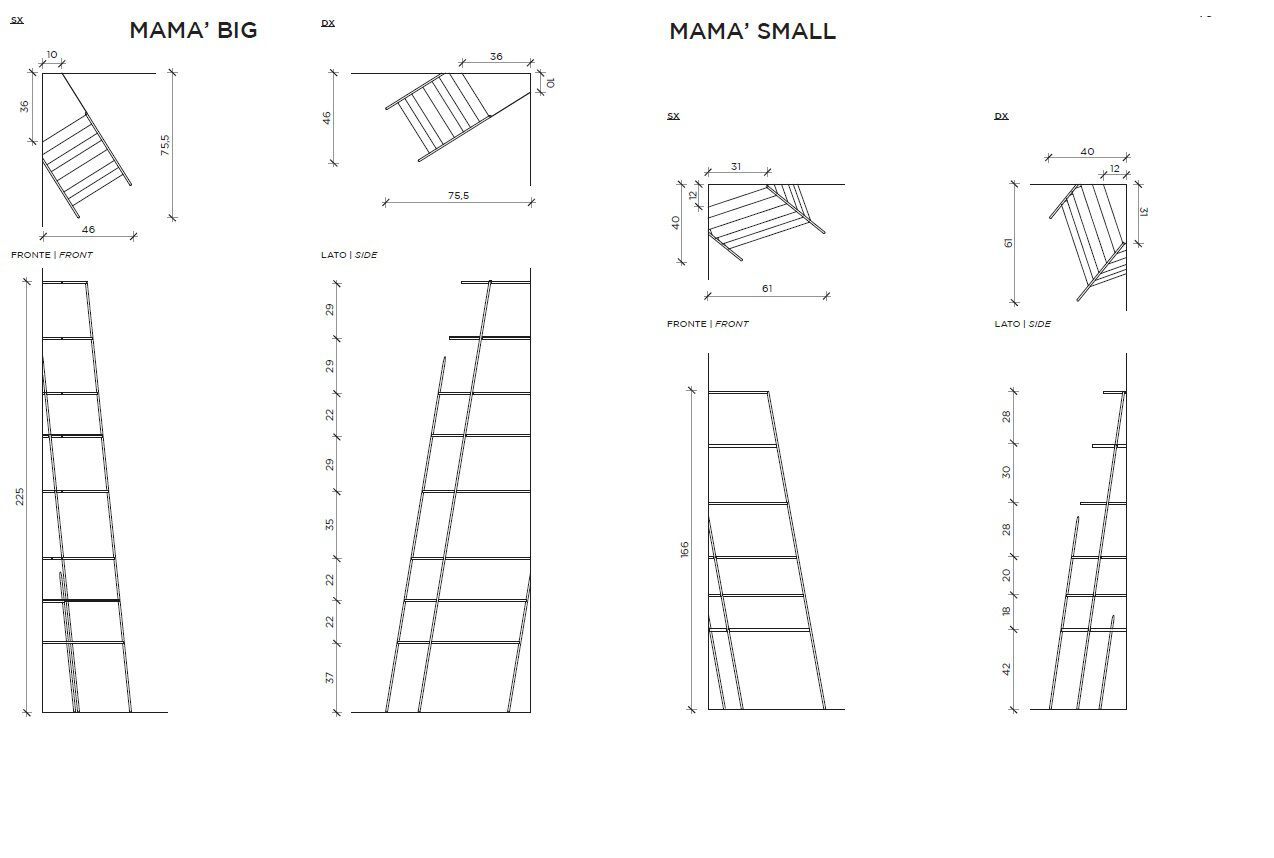 Окрашенный металлический угловой книжный шкаф Mogg MAMÀ ARCH-00064616 - Вид №10