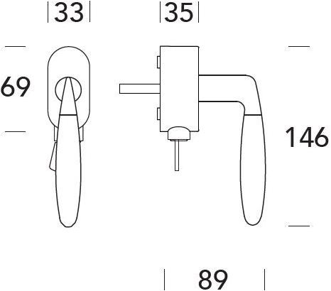 Reguitti Оконная ручка из латуни dk с замком на розетке Sasha A173dkc6758 - Вид №1