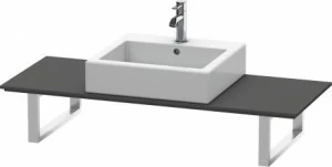 XL027C04949 Консоль для накладных раковин и встраиваемых умывальников, для угла справа X-Large #XL027C 550 мм Графит матовый, декор