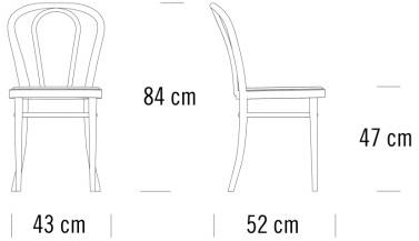 Thonet Деревянный стул с мягким сиденьем 218 sun-id-1417377 - Вид №1