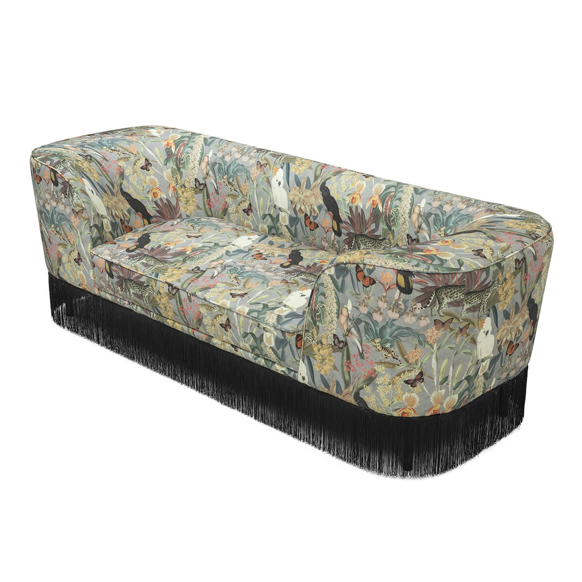 700485-91 ABHIKA ДИВАН RETRO JUNGLE H70 180X70 GREY  - Вид №2