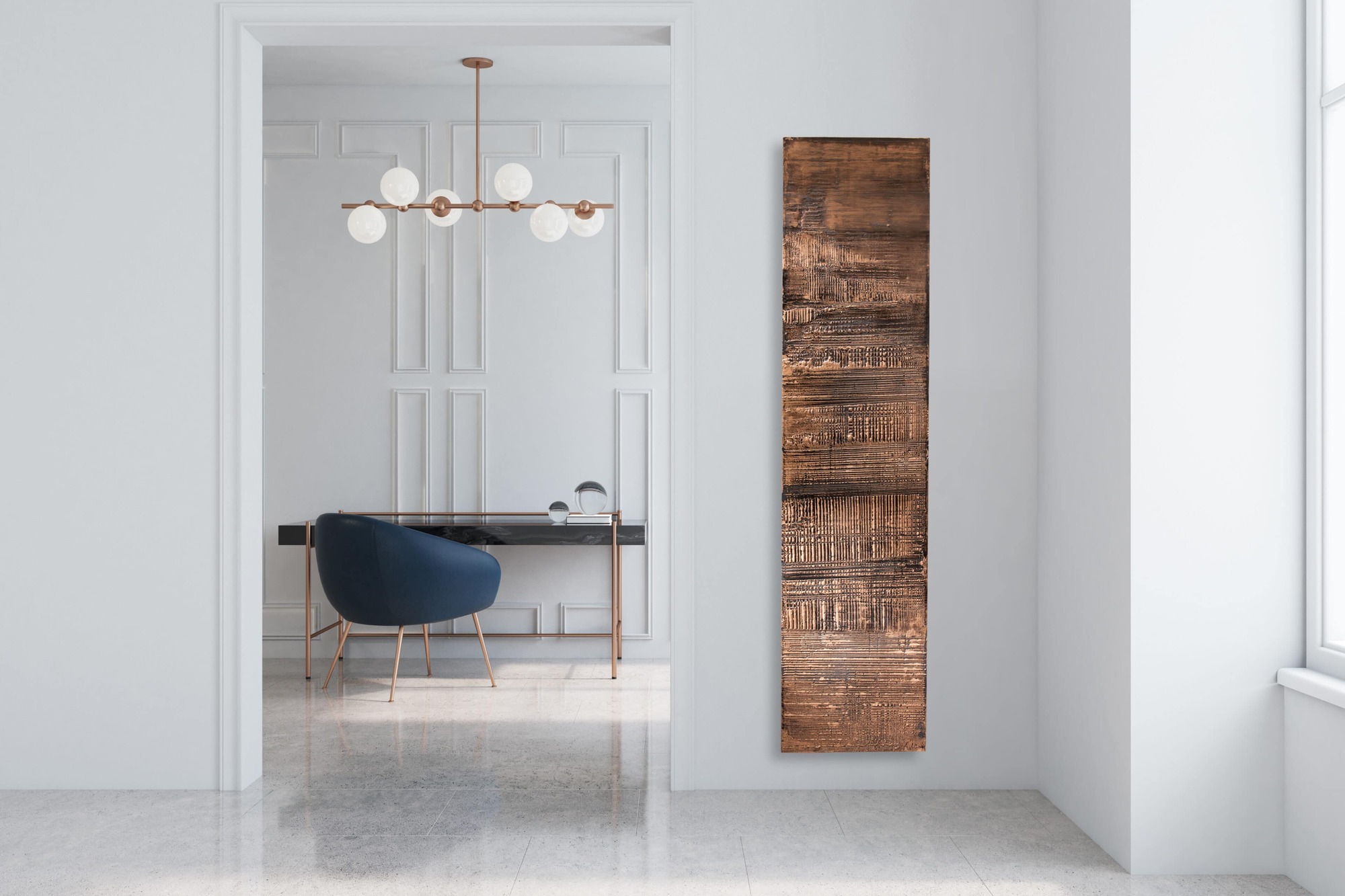 Электрический радиатор 185 x 50 cm Granit cuivre Cinier  900 Вт sun-id-1217965 - Вид №1