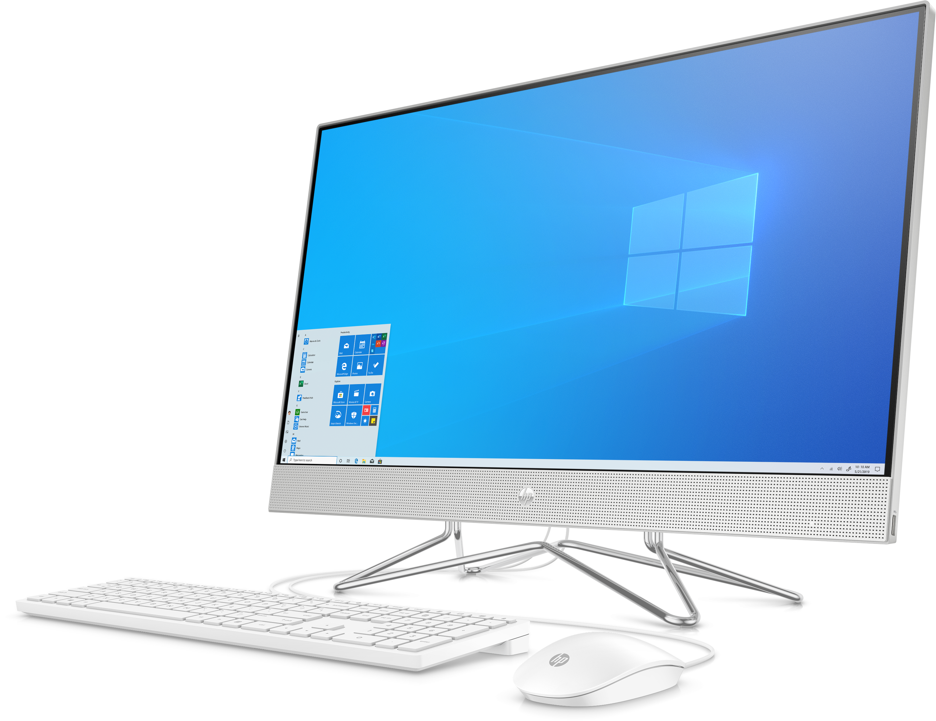 14Q50EA#ACB 27-dp0017ur aio 27"(1920x1080)/amd ryzen 3 4300u(2.7ghz)/4096mb/256ssdgb/nodvd/int:amd intergrated graphics /cam/wifi/war 1y/natural silver/w10 + usb kbd, usb mouse HP Santreyd  - Вид №2