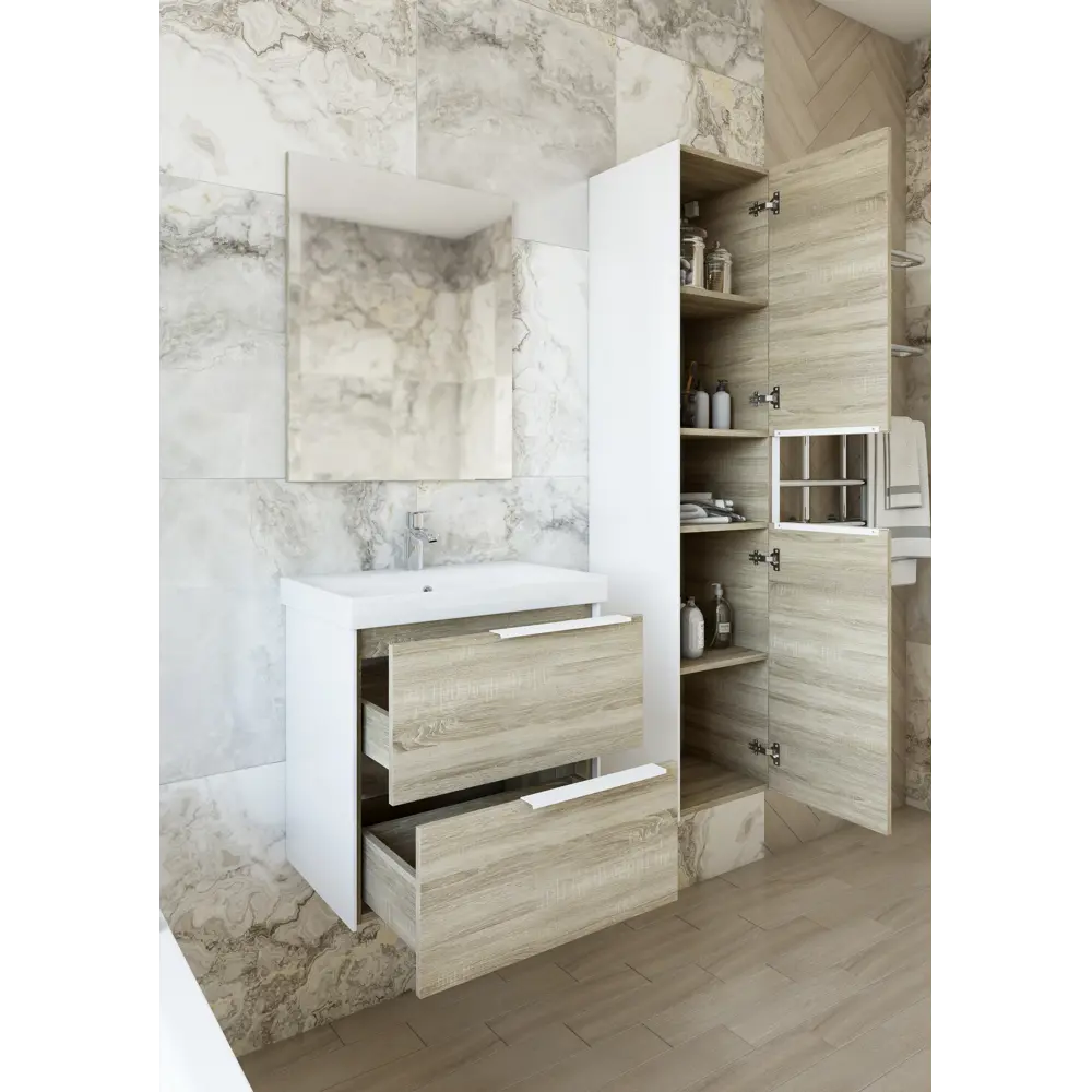 Пенал подвесной Барселона 36 2 полки ЛДСП цвет дуб сонома Santreyd STLM-2163972 - Вид №5