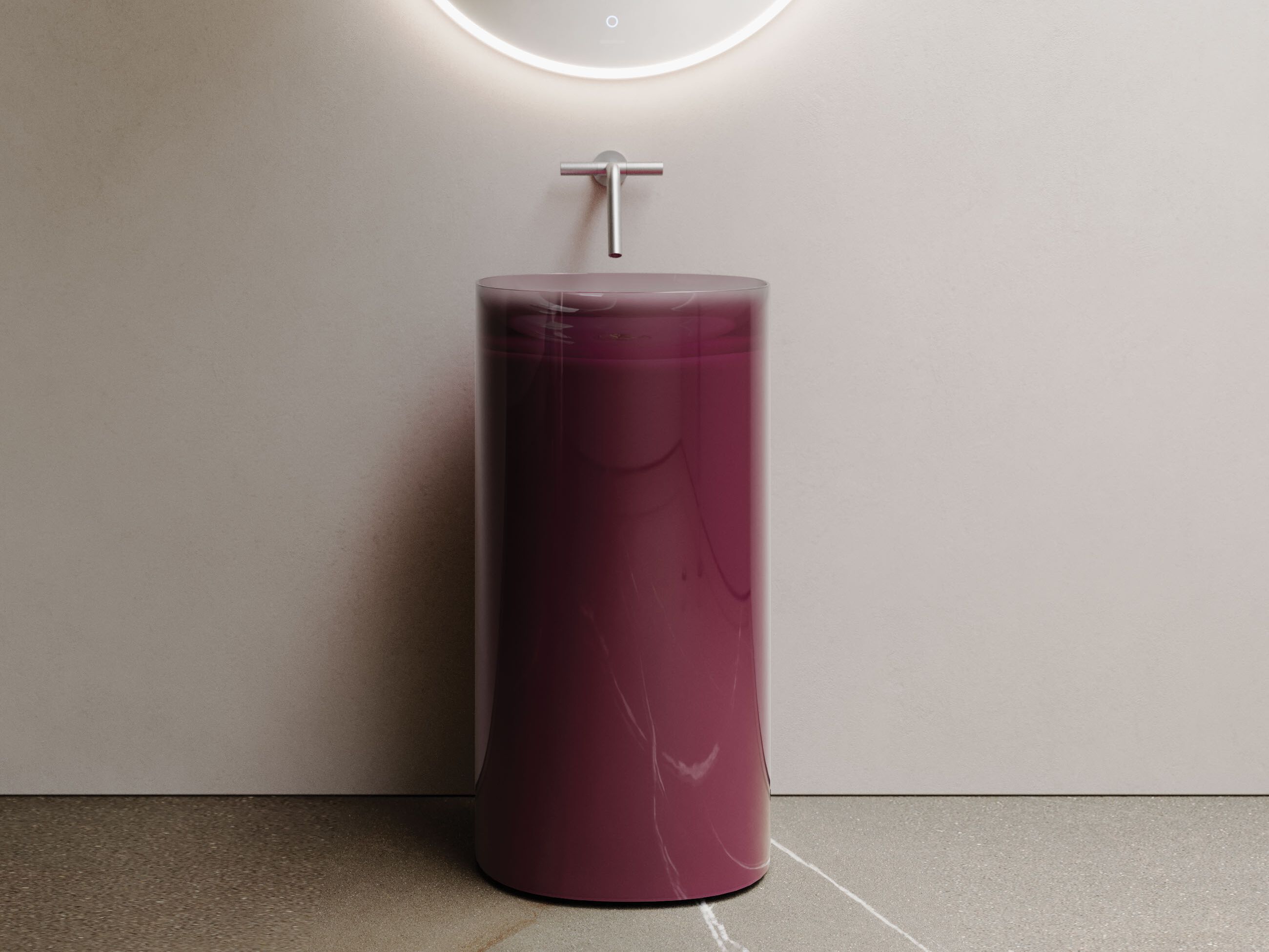 Хромалитовый квадратный отдельно стоящий умывальник DISENIA Habe ARCH-00102968