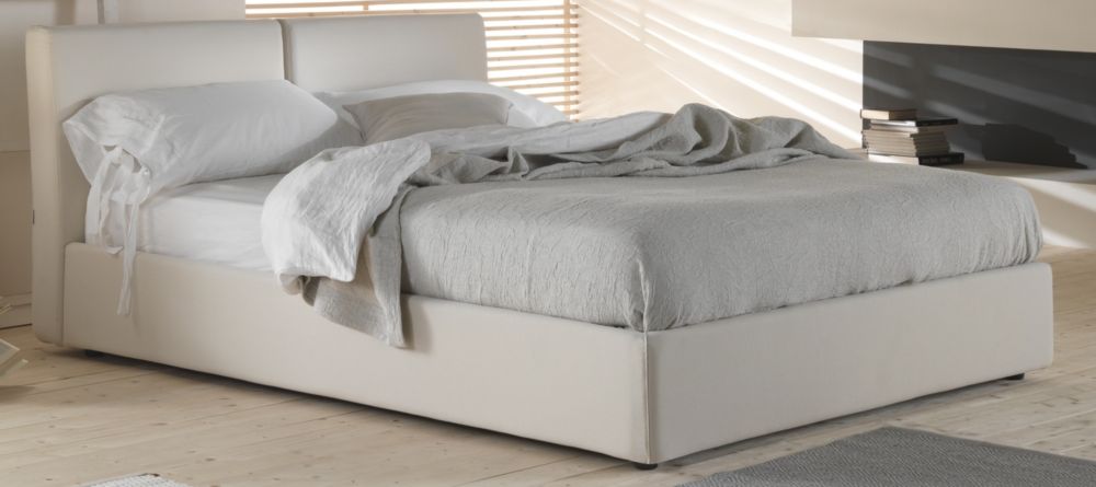 Кровать двуспальная 160х200 белая из велюра Dante DORELAN LIFESTYLE 052370 Белый - Вид №1