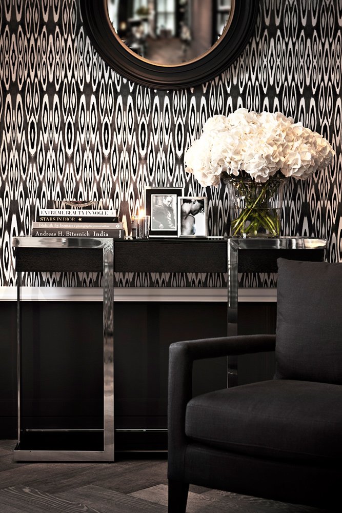 Зеркало черное круглое диаметр 75 см Cuba L от Eichholtz EICHHOLTZ ДИЗАЙНЕРСКИЕ 247137 Черный  - Вид №1