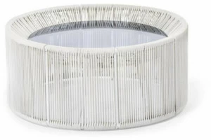 Varaschin Круглый журнальный столик из синтетического волокна со стеклянной столешницей Tibidabo 3107