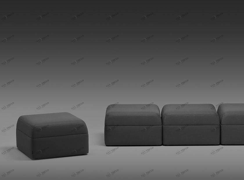 mminterier Квадратный пуф из ткани Element evo sun-id-1373137