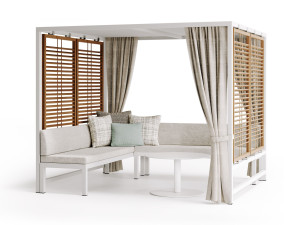 Алюминиевая беседка со скамейкой