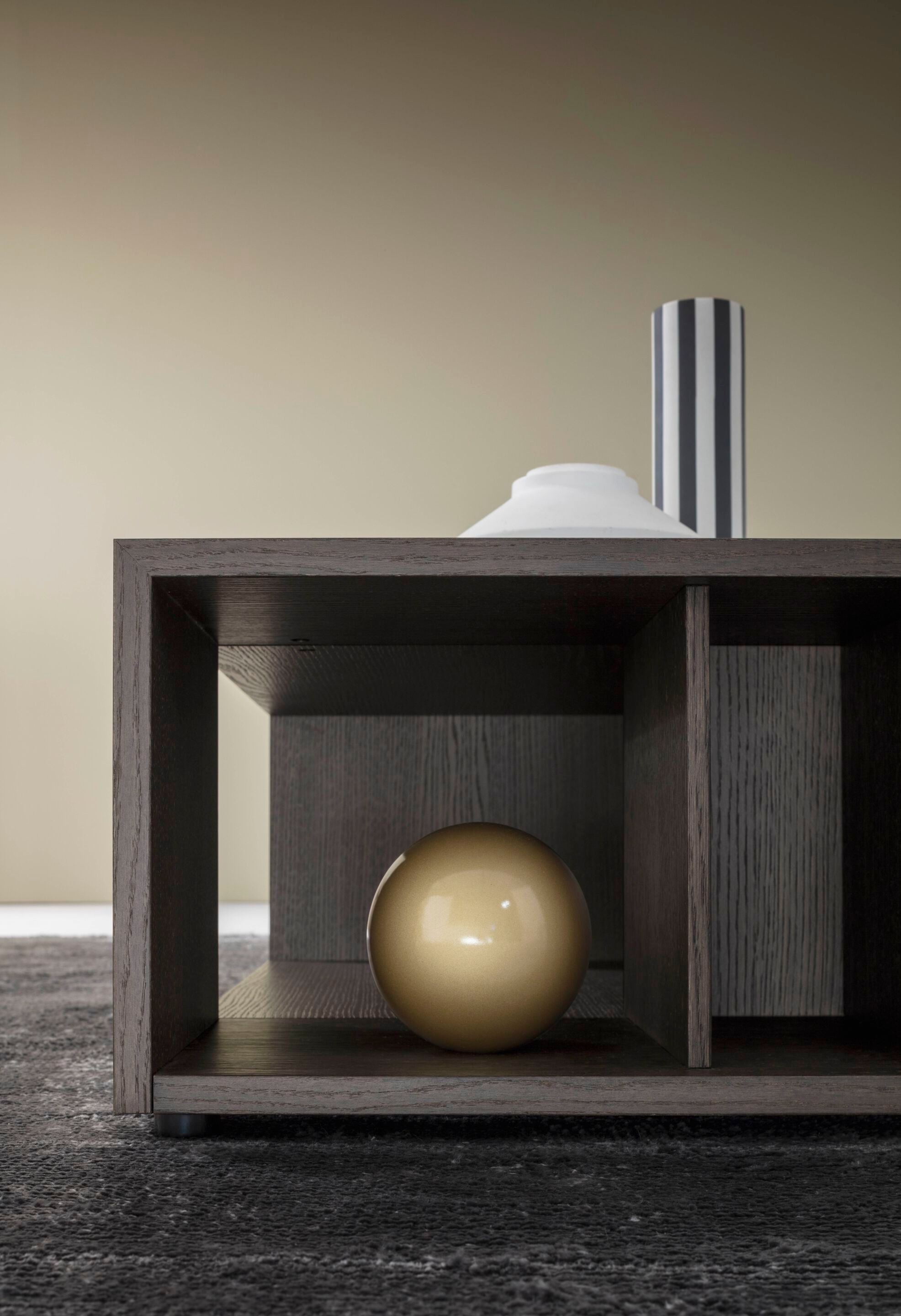 Деревянный квадратный журнальный столик с отсеком для хранения Alf DaFrè NORMAN ARCH-00024786 - Вид №2