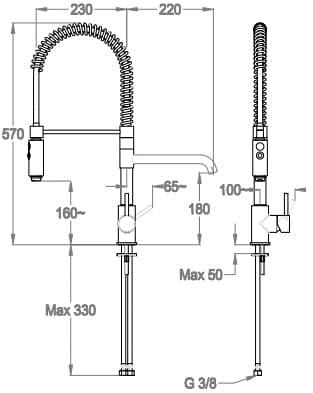 Fir Italia Смеситель для кухни на столешнице Modern kitchens 5578152 - Вид №2