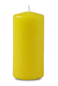 079704 Свеча пеньковая 7 х 17 см 527 г желтая Омский Свечной