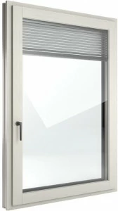 FINSTRAL Безопасное оконное окно из алюминия и дерева со встроенными жалюзи Fin-ligna