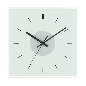 Часы настенные Troykatime 81000035 квадратные стекло цвет белый бесшумные 28x28 см
