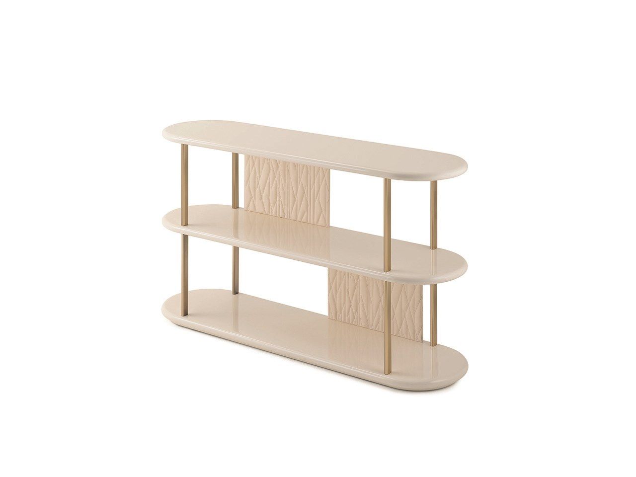 Книжный шкаф из дерева и кожи Turri Рим ARCH-00149978 - Вид №1