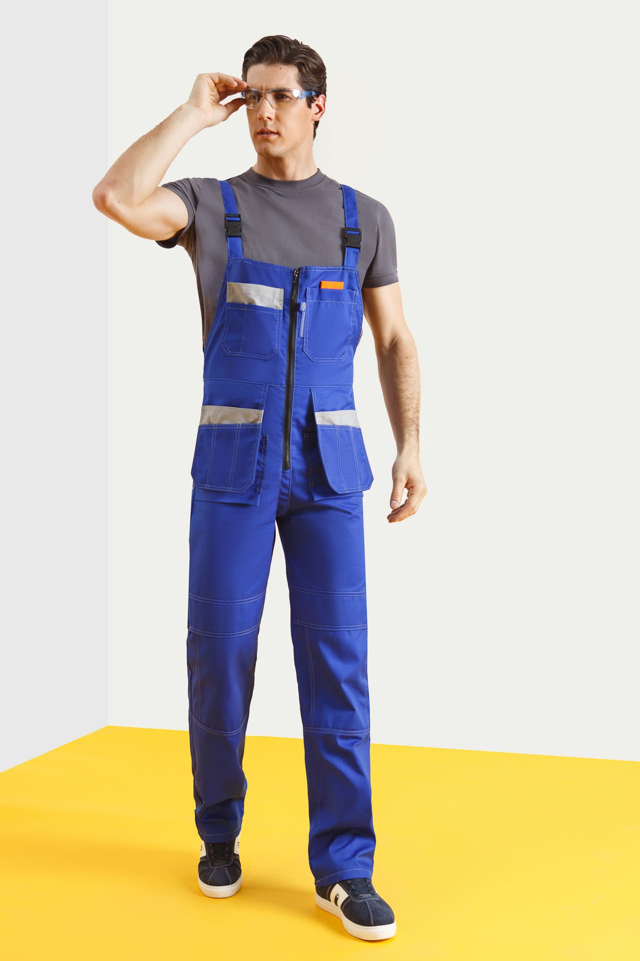 65244 Костюм "Профессионал-2" василек-светло-серый  Летняя спецодежда  размер 48-50/194-200  - Вид №10