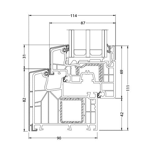 ПВХ/алюминиевые оконные рамы DQG - Diquigiovanni DQG 85 ARCH-00049628 - Вид №5