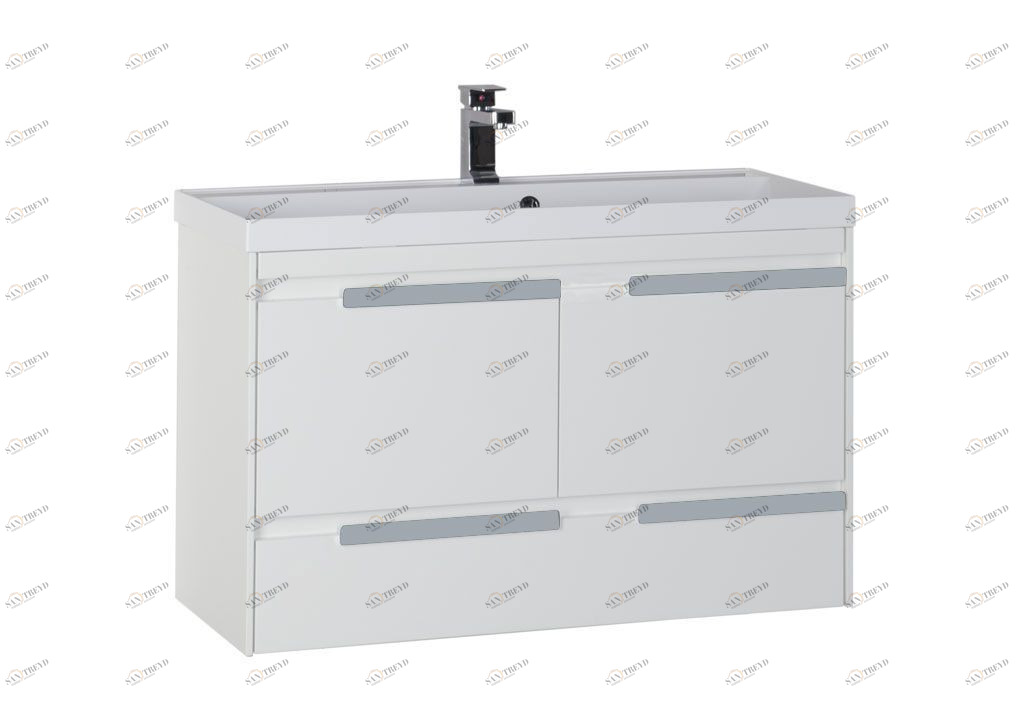 Тумба с раковиной Aquanet Тиволи 100 белый 0018005700179392