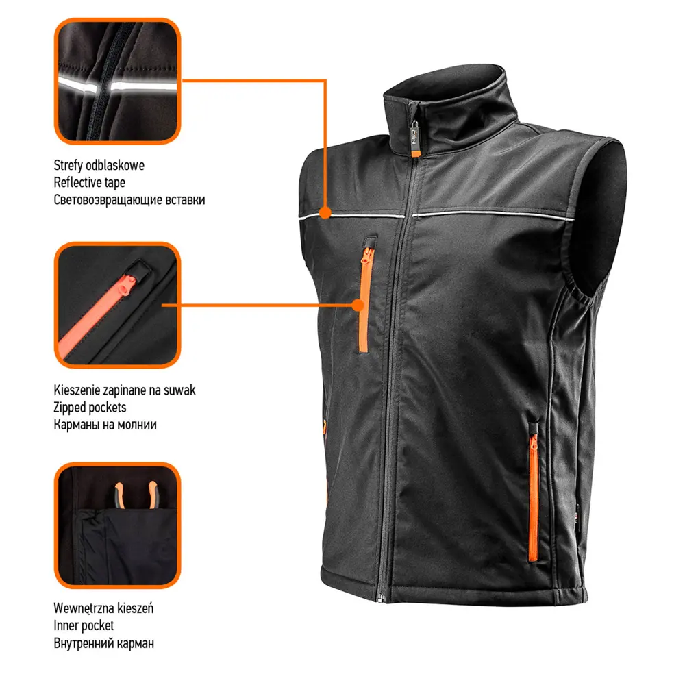 Жилет рабочий Neo Softshell цвет черный размер XXXL/60 рост 196-204 см Neò Нет STLM-2038659 - Вид №1