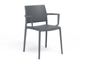 Стул из инженерного пластика с подлокотниками