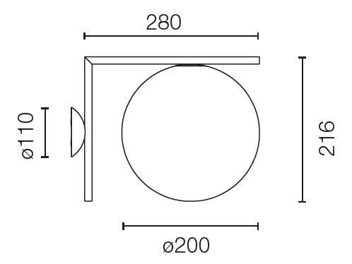 Настенный светильник из стекла и латуни In Stock Flos ARCH-00031827 - Вид №3