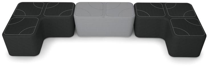 Luxy Прямоугольный пуф с обивкой Puzzle sun-id-1347516 - Вид №1