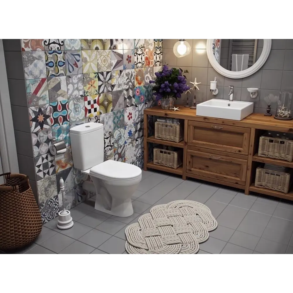 Унитаз-компакт Rosa Корвет с системой двойного слива 82635178 STLM-0032421 - Вид №6