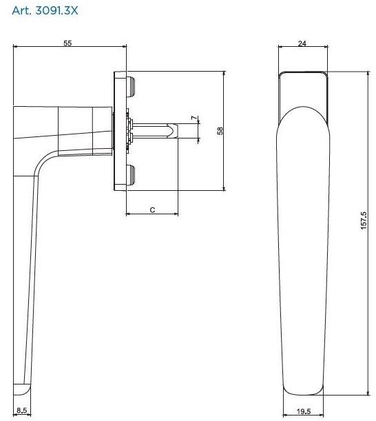 MASTER ITALY Оконная ручка из литого алюминия sun-id-1372872 - Вид №24