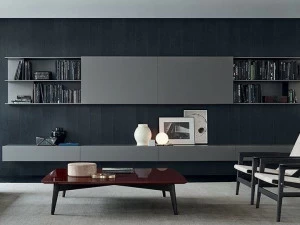 Poliform Модульная деревянная оборудованная стенка с тумбой под телевизор