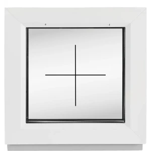 Пластиковое окно ПВХ VEKA 400x400 мм (ВxШ) глухое однокамерный стеклопакет цвет белый (с двух сторон)