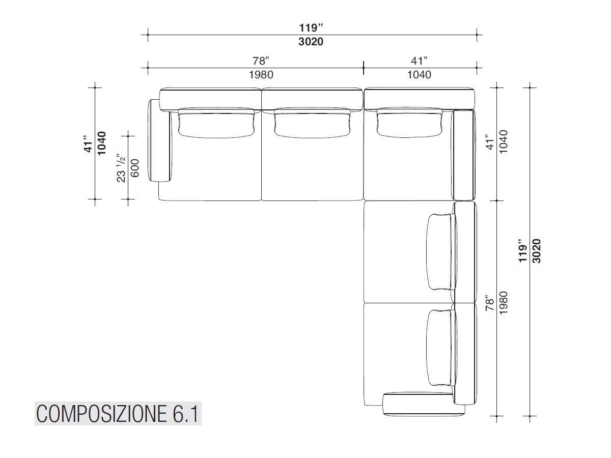Кожаный диван Lema MUSTIQUE ARCH-00119618 - Вид №19
