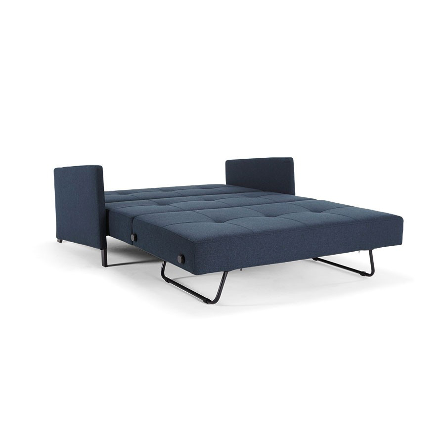 Диван Cubed 140 с подушками, подлокотниками Rests и черными ножками, синий Innovation Living CUBEDS4 - Вид №4