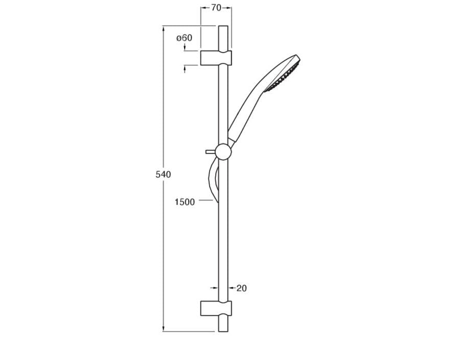 Держатель для душа CRISTINA Rubinetterie дополнения-выбор ARCH-00110181 - Вид №2
