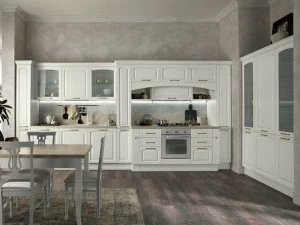 Febal Casa Линейная деревянная кухня с ручками