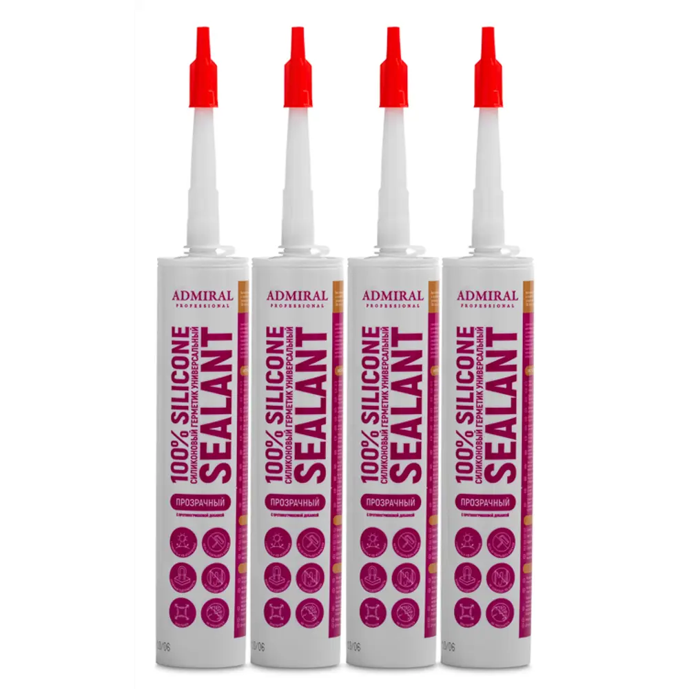 Герметик силиконовый Admiral универсальный прозрачный 280 мл Santreyd STLM-2179975
