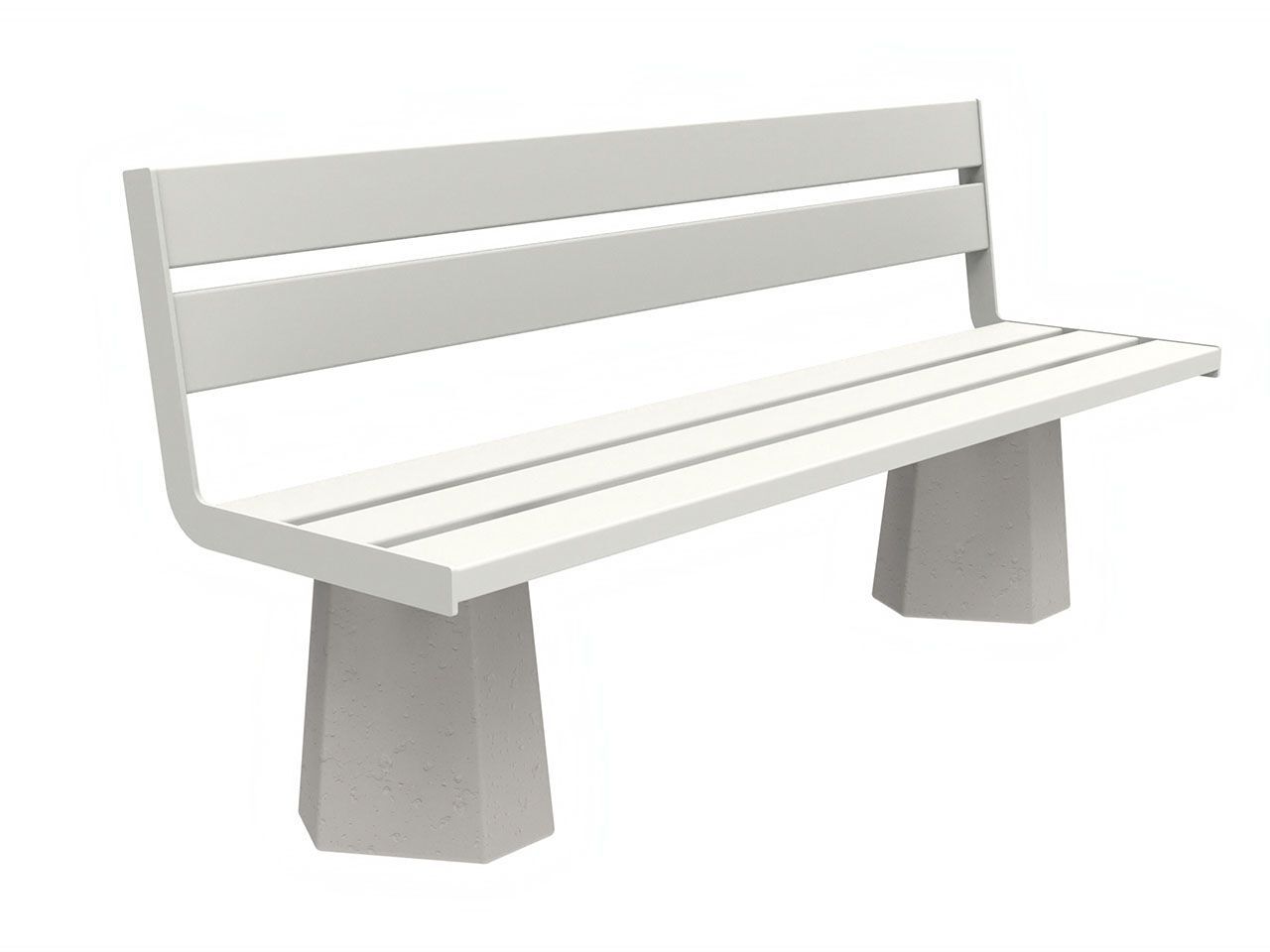 Металлическая и бетонная скамья со спинкой Lazzari Stone ARCH-00059094 - Вид №7