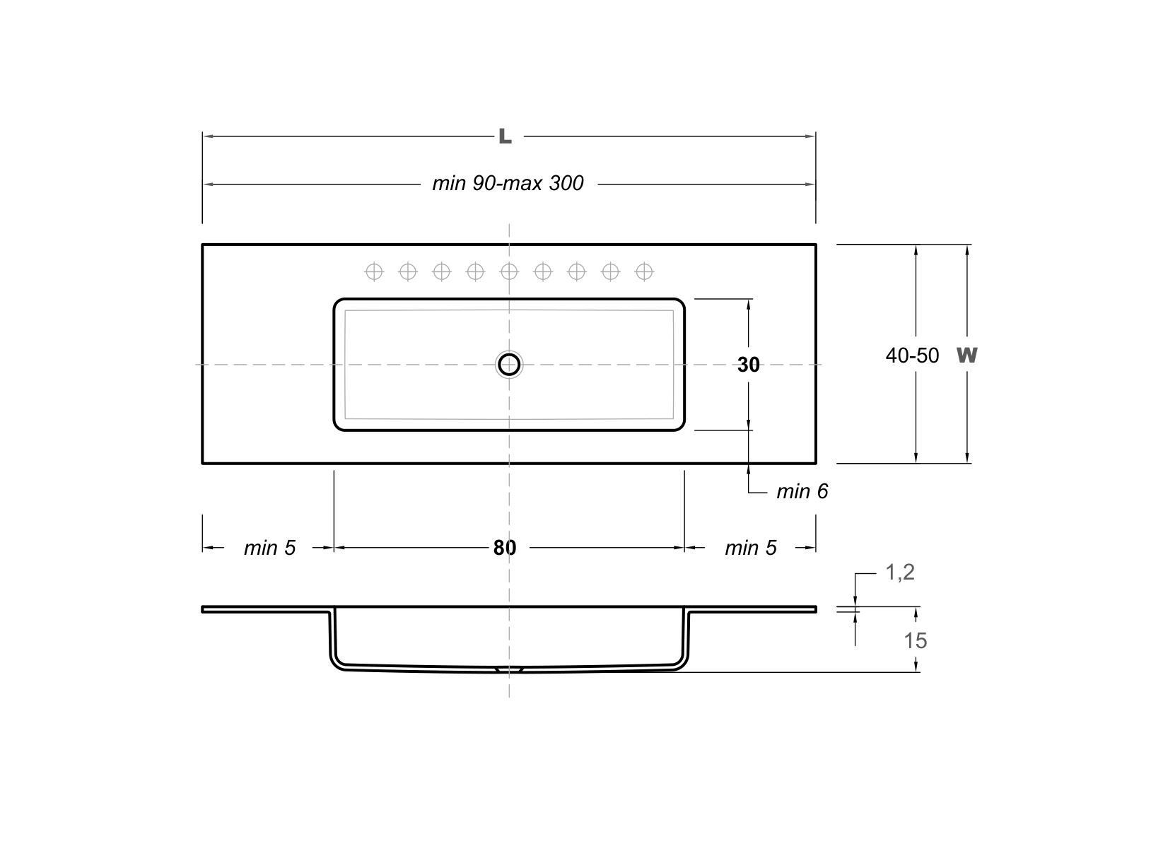 Столешница со встроенной раковиной Inbani H8 ARCH-00077100 - Вид №2