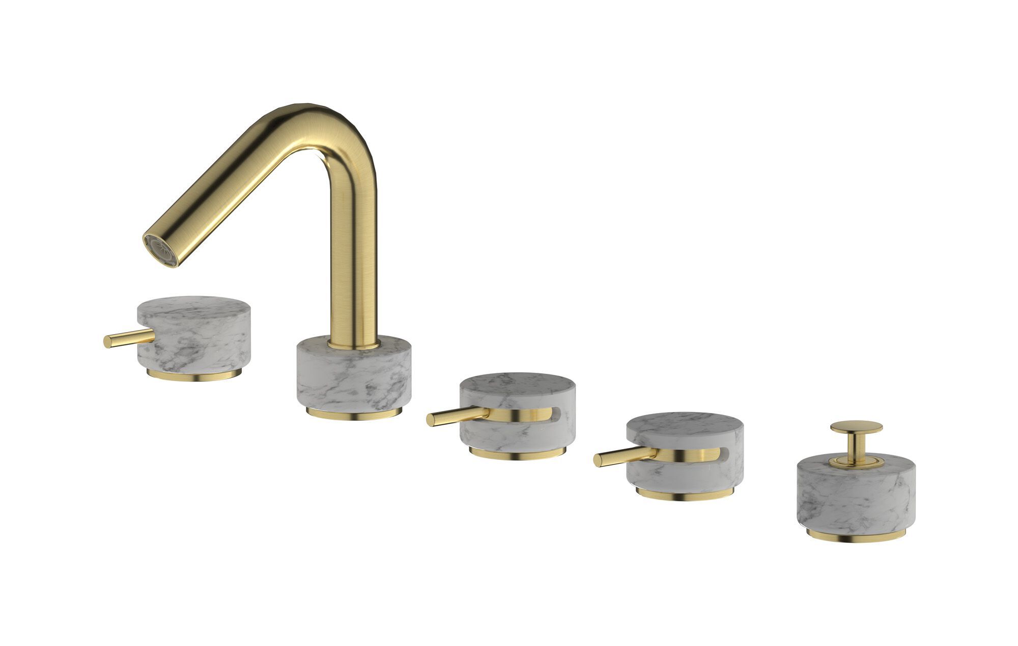 Смеситель для ванны с 5 отверстиями IB мрамор + мрамор Elle ARCH-00043007 - Вид №6