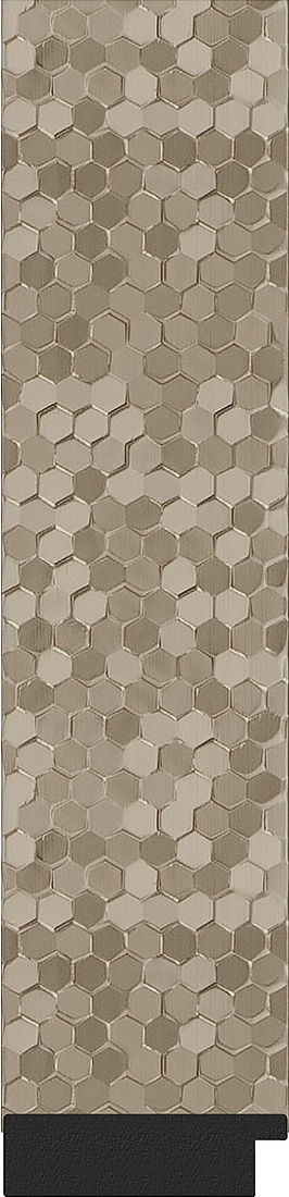 BY 7103 Зеркало в багетной раме - соты титан 70 mm EVOFORM Octagon - Вид №3