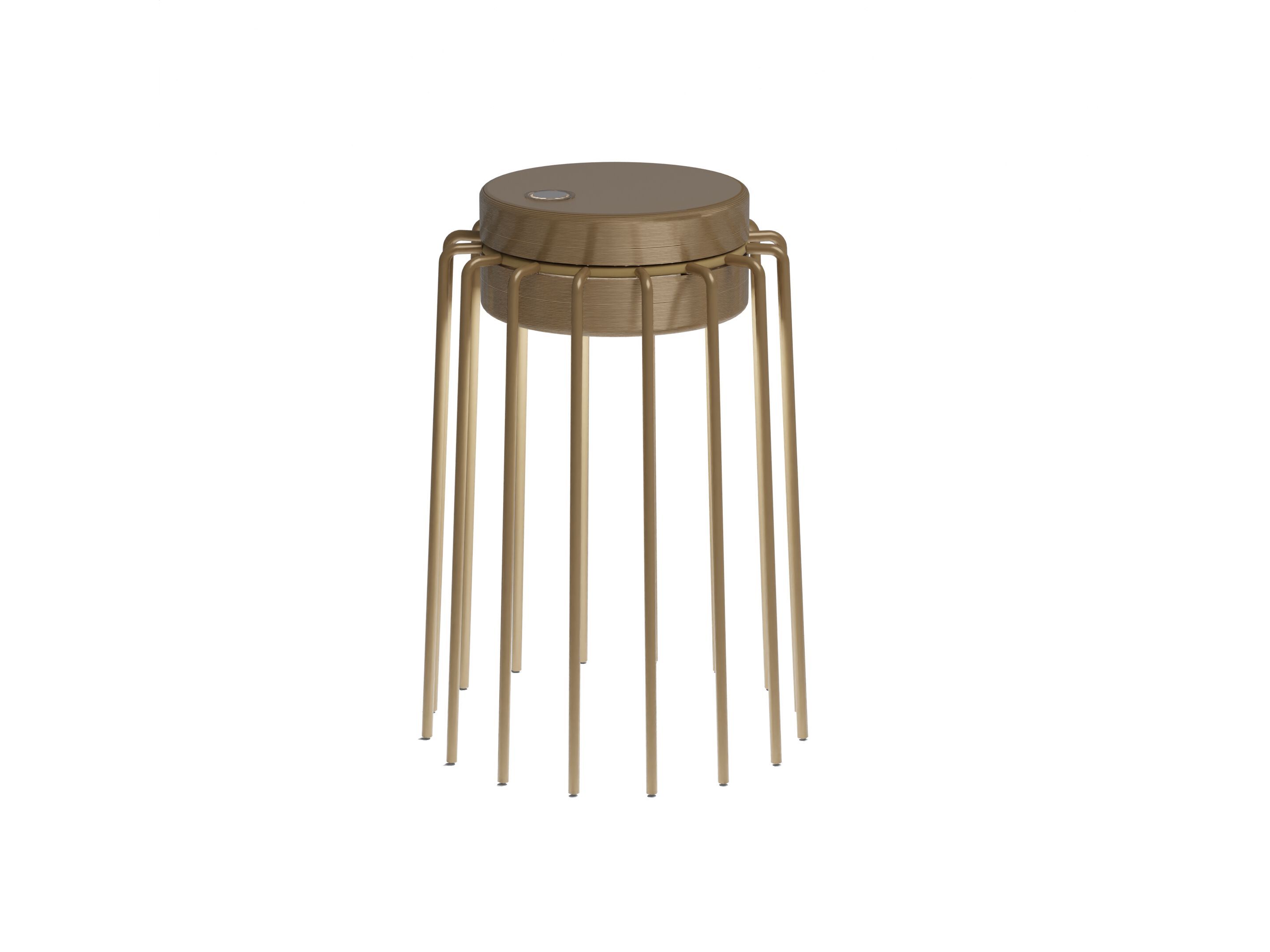 Перезаряжаемая настольная лампа с железным стержнем Pipedesign MEDUSA ARCH-00057485