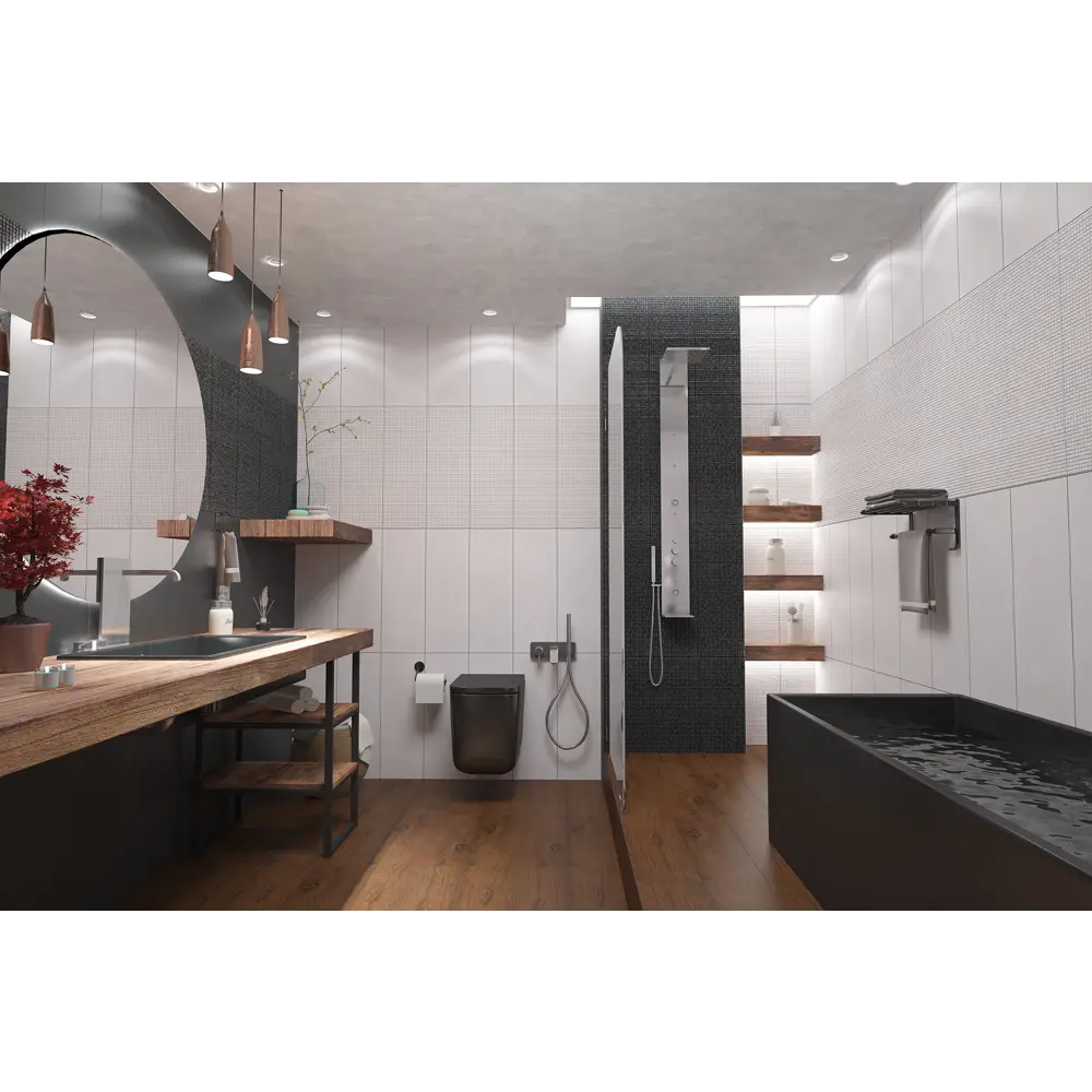 Плитка настенная Azori Alba Bianco 25.1x70.9 см 1.25 м² цвет белый STLM-2065417 - Вид №2