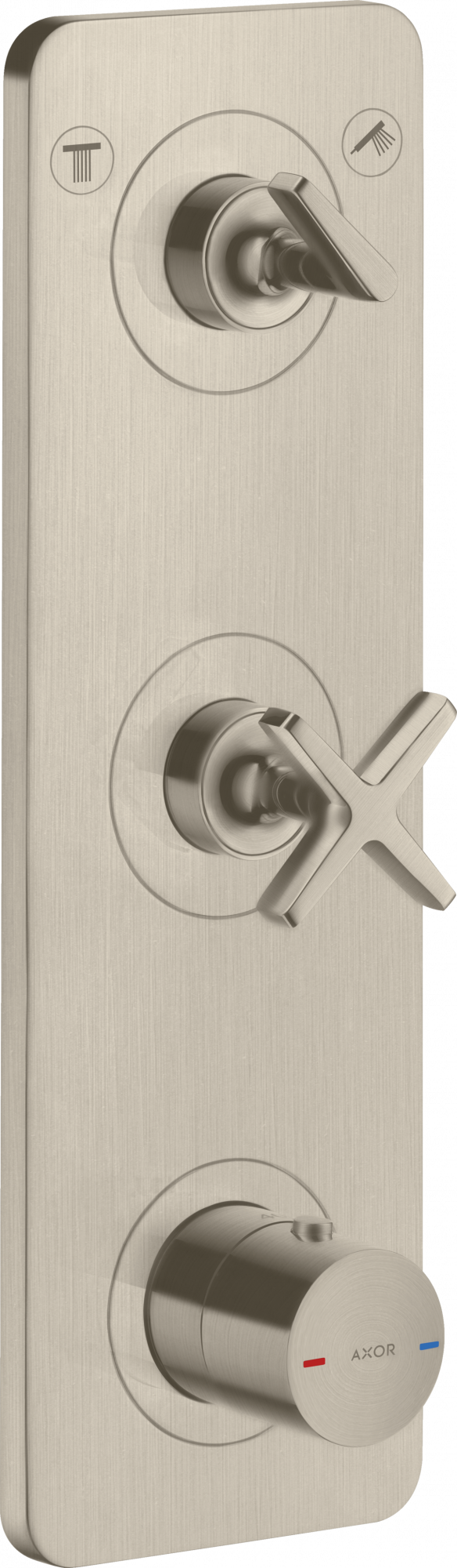 36703820 Термостатический модуль 380/120 для скрытого монтажа на 2 функции с пластиной AXOR CITTERIO E